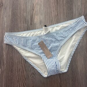 Blue and White Striped Women's Panties